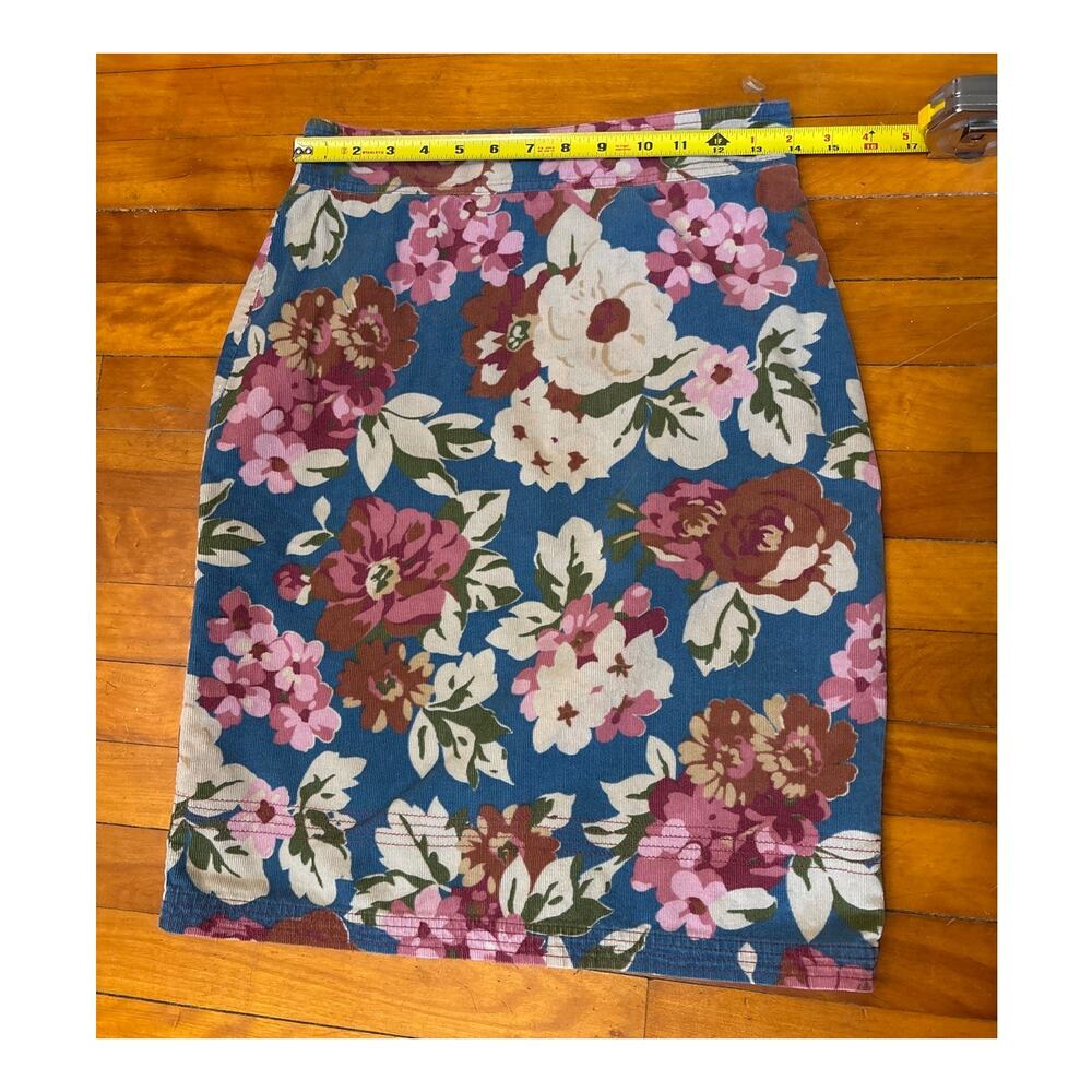 Boden Corduroy Floral Skirt Knee Length size 4L